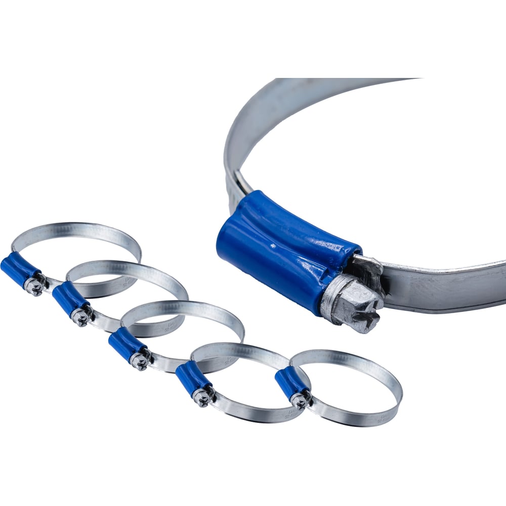 Изображение товара Червячный хомут DAR 8-14/9.7 W1,синий замок, 50 шт 804657