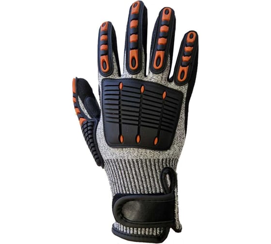 Изображение товара Перчатки полиэтиленовые Armprotect с ударопоглотительными ПВХ-накладками, на липучке, размер 10 VibArm 130