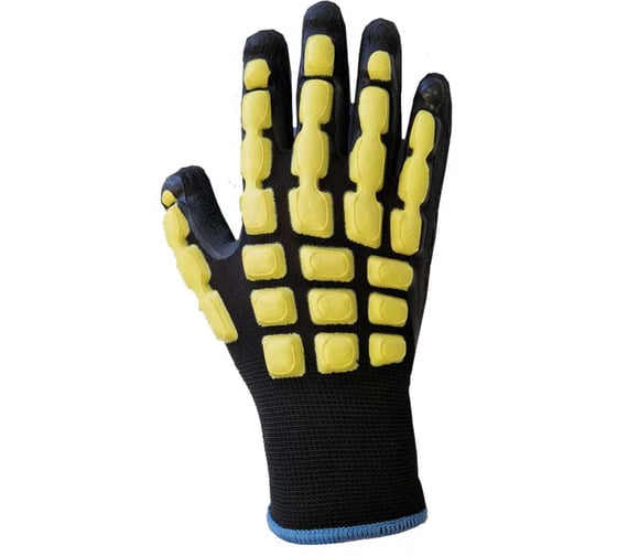 Изображение товара Перчатки Armprotect полиэстр, внутр лад - вспененный нитрил, тыльная - противоударные накладки, черно-желтые, (Экзо), Размер 10 NL6400
