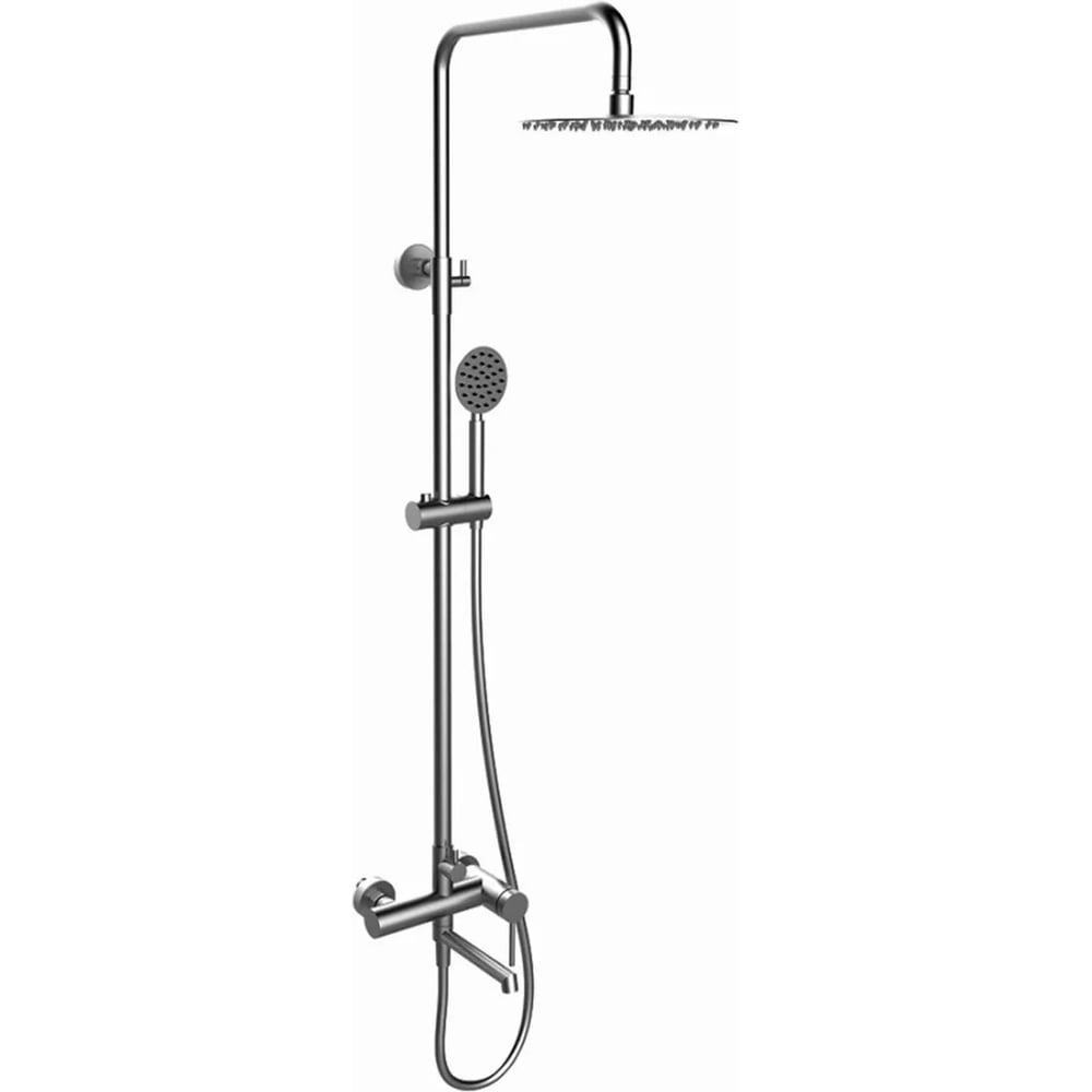 Изображение товара Душевая система ViEiR нержавеющая сталь графит  V463562-G настенная