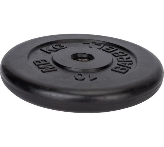 Изображение товара Обрезиненный диск Barbell d 31 мм, чёрный, 10.0 кг 432