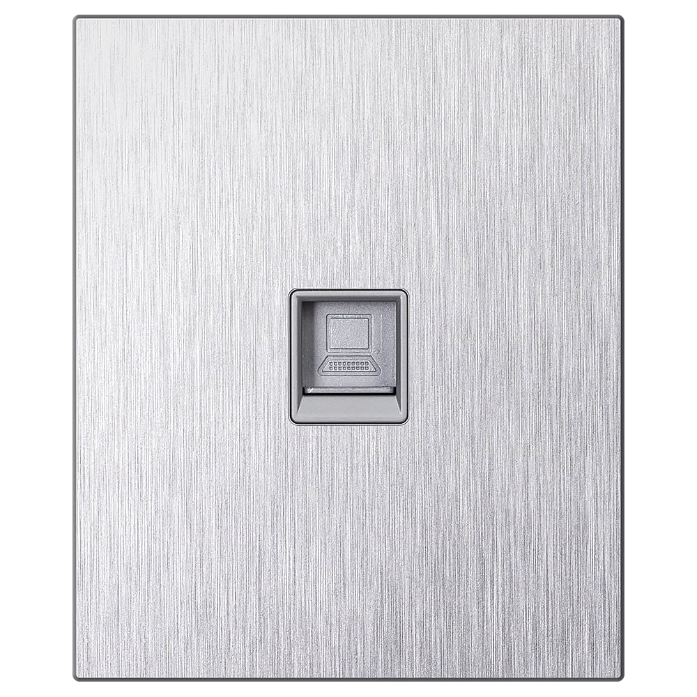 Изображение товара Розетка компьютерная SMARTBUY RJ-45 модульная алюминий серебро Альтаир