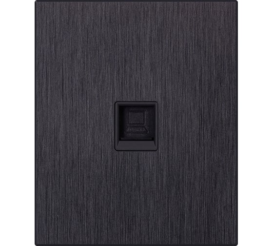 Изображение товара Розетка компьютерная SMARTBUY RJ-45 модульная 10А алюминий черный Альтаир SBE-m11alb-S1-RJ