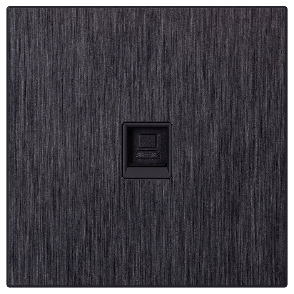 Изображение товара Компьютерная розетка RJ-45 SMARTBUY ALTAIR IP20 черный алюминий встроенная