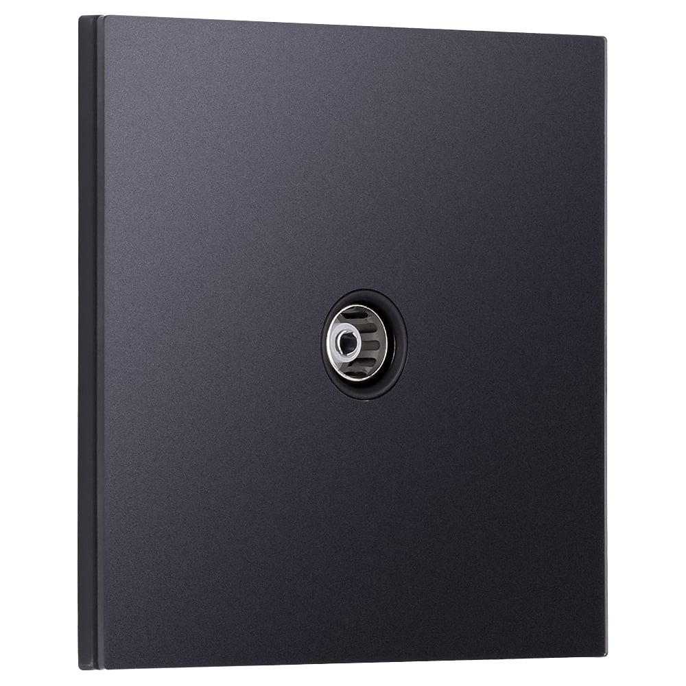 Изображение товара Розетка телевизионная SMARTBUY 1-местная 75 Ом 5-862 МГц для встраиваемого монтажа черная