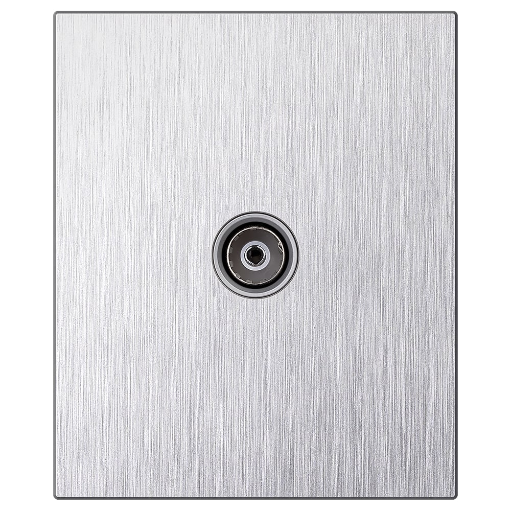 Изображение товара Телевизионная розетка SMARTBUY Альтаир IP20 односторонняя серебро 75 мм