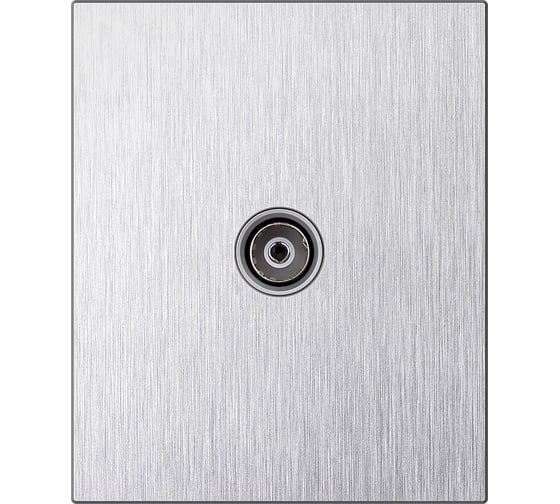 Изображение товара Розетка телевизионная SMARTBUY 1-местная 75Ом 5-862МГц модульная 10А алюминий серебро Альтаир SBE-m11al-S1-TV