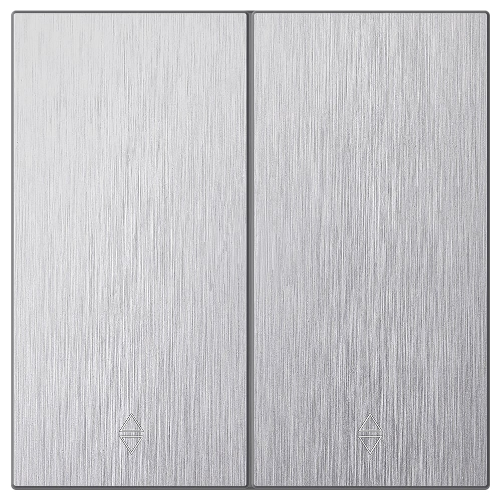 Изображение товара Выключатель проходной 2-клавишный SMARTBUY IP20 алюминий серебро