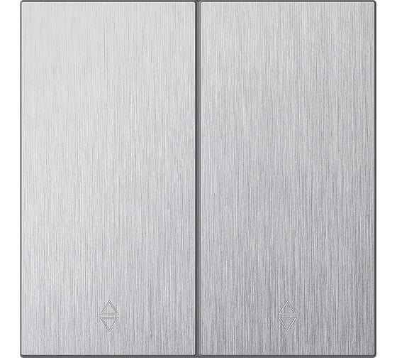 Изображение товара Выключатель проходной 2-клавишный SMARTBUY независимый 10А алюминий серебро Альтаир SBE-i11al-10-SW22-0