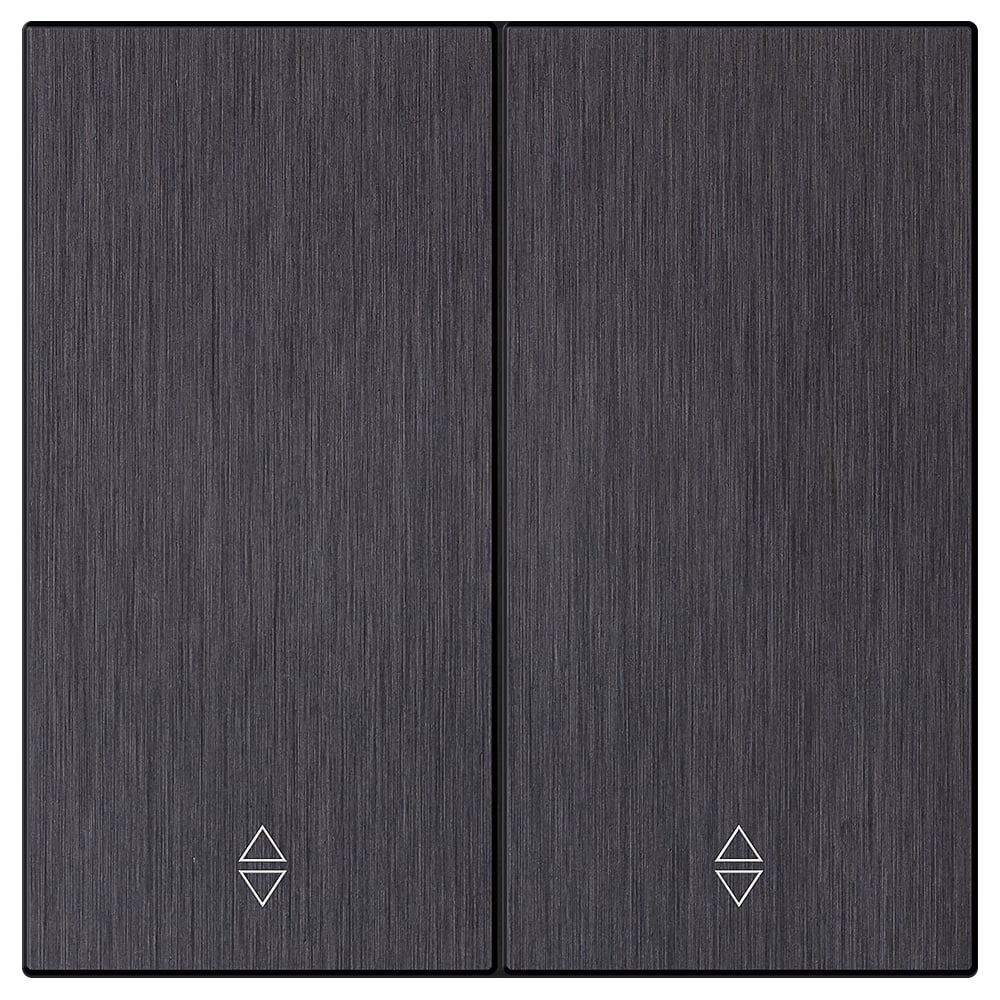 Изображение товара Выключатель проходной 2-клавишный SMARTBUY алюминий черный Альтаир