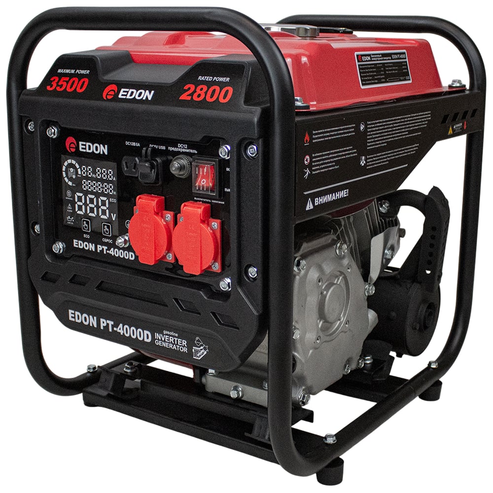 Изображение товара Бензиновый инверторный генератор EDON PT-4000D 3.5 кВт ручной стартер