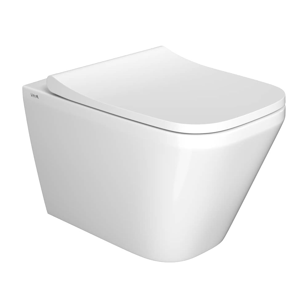 Изображение товара Подвесной унитаз Vitra Integra Square с антивсплеском и безободковой конструкцией