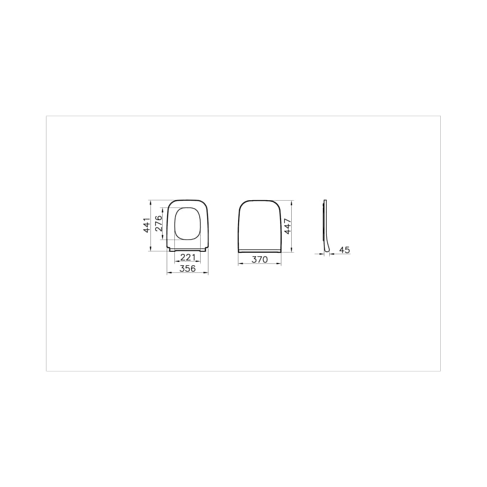 Тонкое сиденье Vitra Integra Square с микролифтом 191-003-009