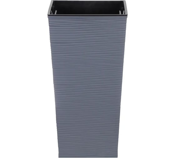 Изображение товара Кашпо BERG MOLD для цветов Милен большое, 34 л, с вкладышем 15 л, h 57 см, цвет графит 073703