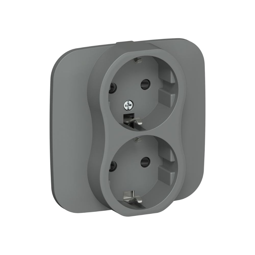 Изображение товара Розетка IEK FLITE с заземлением и защитными шторками 16А мокрый асфальт
