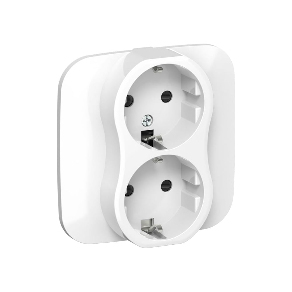 Изображение товара Силовая розетка IEK FLITE с заземлением и защитными шторками 16А белая