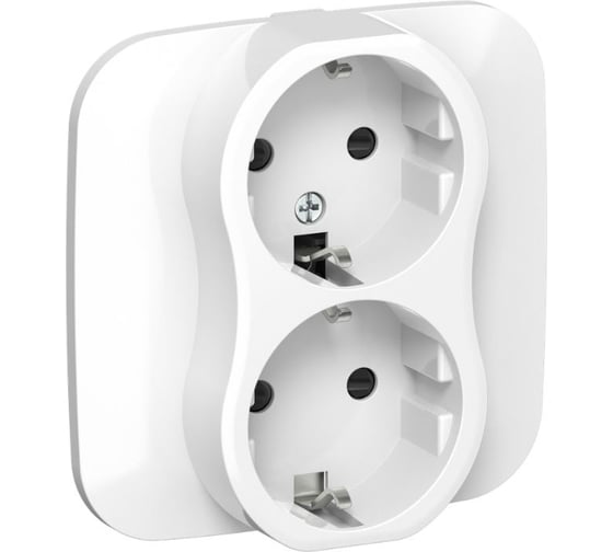 Изображение товара Розетка 2-я IEK FLITE с заземлением с защитными шторками безвинтовое крепление 16А РСш12-1-А-ФлБ белый FI-R24A-16-1-K01