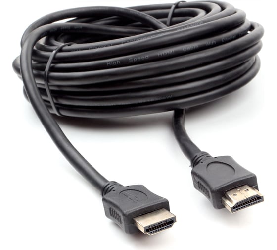 Изображение товара Кабель HDMI Cablexpert 10м v2.0 19M/19M серия Light черный позолоченные разъемы экран пакет CC-HDMI4L-10M
