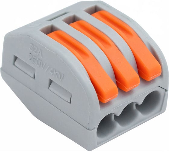 Изображение товара Клемма соединительная Vell PCT-213 с рычагом, 100 шт, 1397072