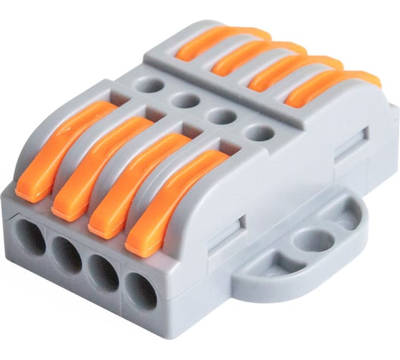 Изображение товара Клемма соединительная проходная Vell PCT223-4P с рычагом, 10 шт 1396839