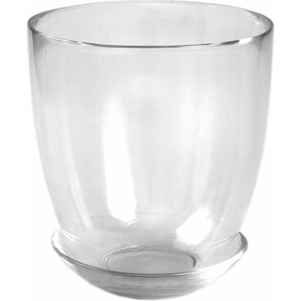 Изображение товара Горшок для растений с поддоном ЭЛЕТЕХ 93-027 №4 стеклянный прозрачный