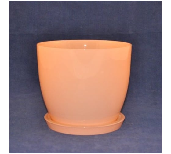 Изображение товара Горшок с поддоном ЭЛЕТЕХ  _93-122 Джина 3 прозрачный, крашенный, персик._es_ 4840157221_