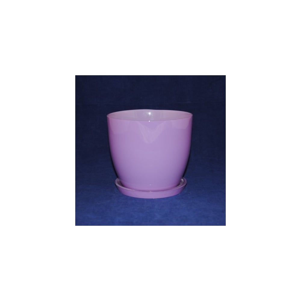 Изображение товара Горшок с поддоном ЭЛЕТЕХ Джина 3 прозрачный сиреневый для растений