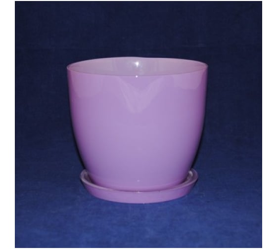 Изображение товара Горшок с поддоном ЭЛЕТЕХ _93-122 Джина 3 прозрачный, крашенный, сир._es_ 4840157220_