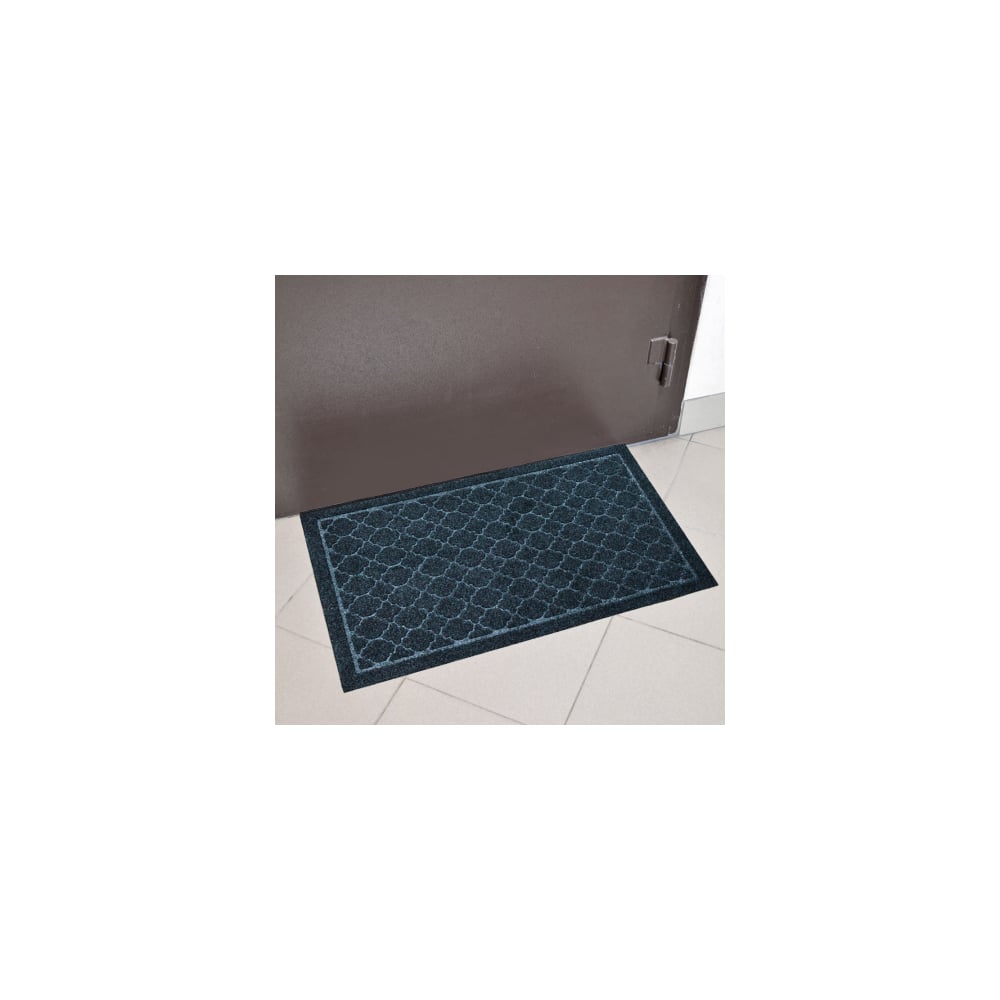 Изображение товара Коврик придверный Blabar 40х60 см влаговпитывающий прямоугольник ромб синий