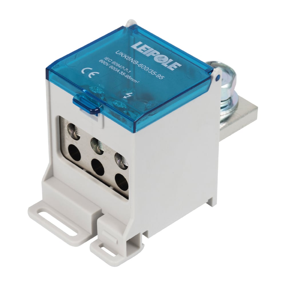 Изображение товара Распределительный блок Leipole 600А 690В на DIN-рейку UKK6NB-600/35-95/6x16