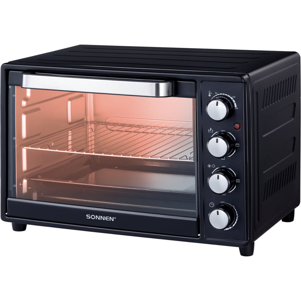 Изображение товара Мини-печь электрическая SONNEN EO-HL38K, 2000 Вт, 38 л, 3 режима нагрева, конвекция, таймер 458306