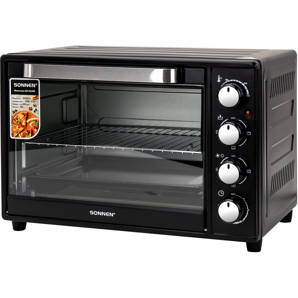Изображение товара Электрическая мини-печь SONNEN EO-HL38K 2000 Вт, 38 л, 3 режима нагрева