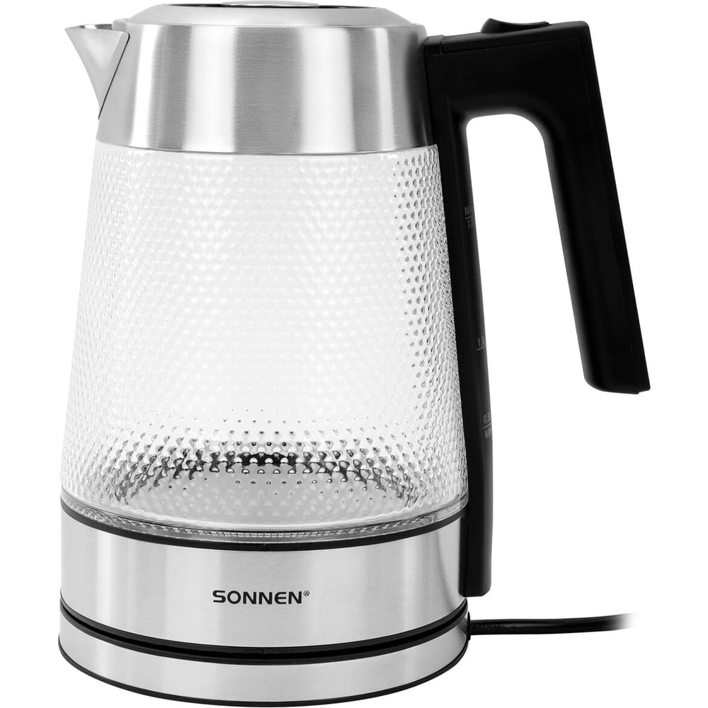 Изображение товара Электрический чайник SONNEN KT-1809 1.8 л 2200 Вт стекло металл подсветка