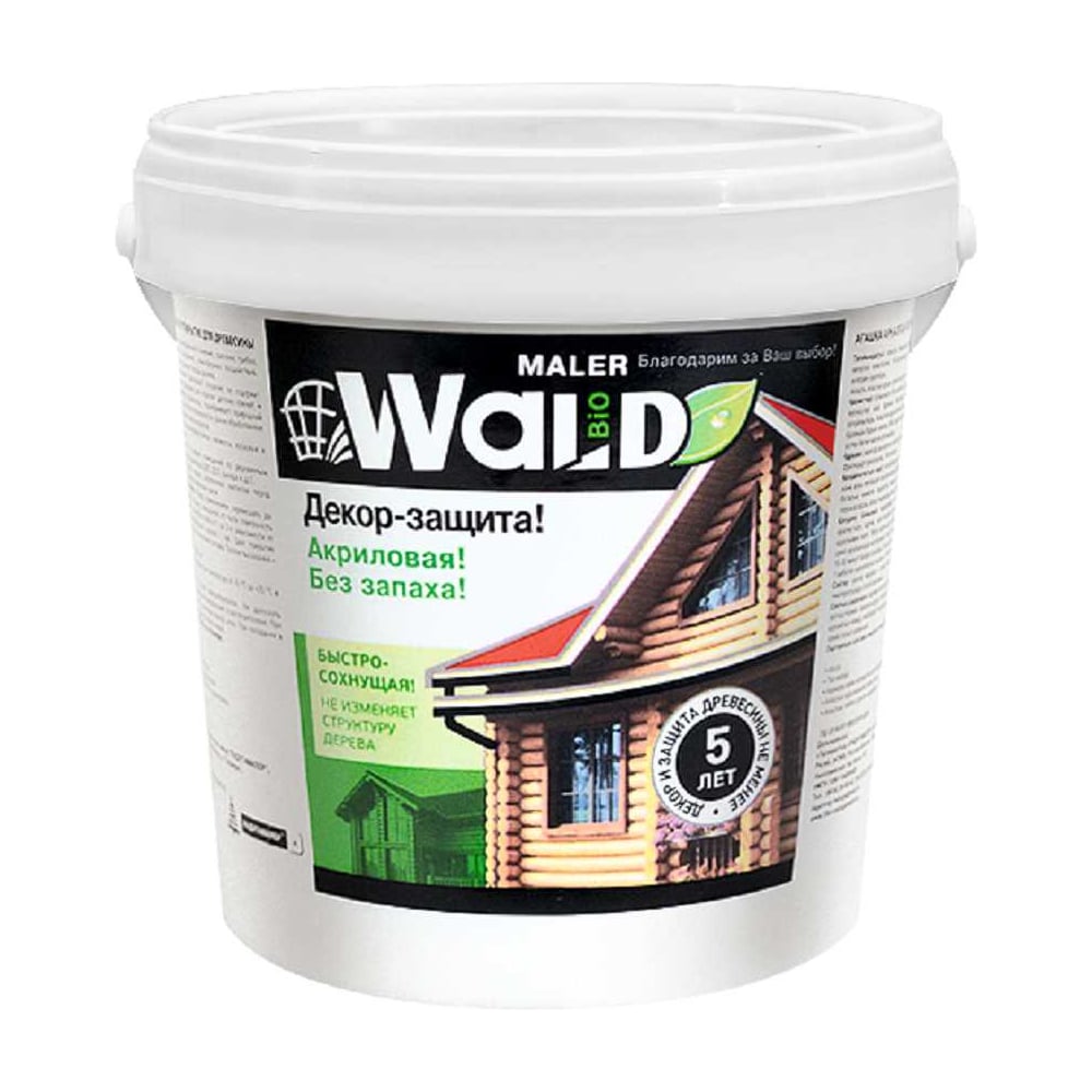 Изображение товара Акриловая защитная пропитка WALD для дерева 1 л тиковое дерево