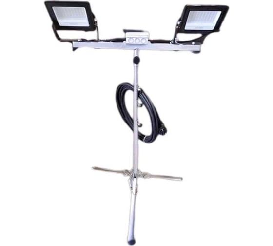 Изображение товара Уличный светодиодный прожектор REXPO на облегченном штативе РЭК 0,5-1.6А 4к 2х 50 Вт