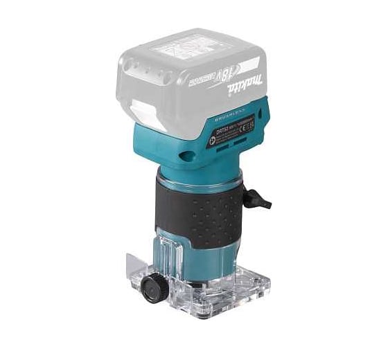 Изображение товара Фрезер кромочный аккумуляторный Makita LXT BL 18В, 6мм, 30000об/мин, плавный пуск, антирестарт DRT52Z