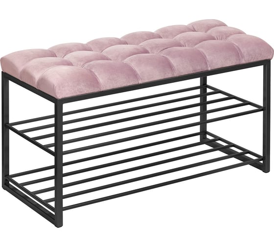 Изображение товара Обувница GreenWeen GARDA, черный/Dusty Pink/каретная стяжка GW-GARDA-DP-850B-K