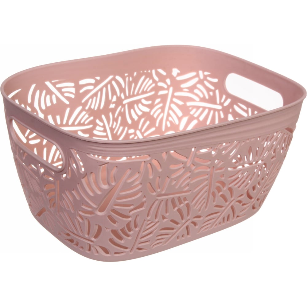 Изображение товара Корзина для хранения универсальная Селфи ФРАТОРИЯ, цвет розового бальзамина, 34,5*24,7*17см (лейбл) 836-427