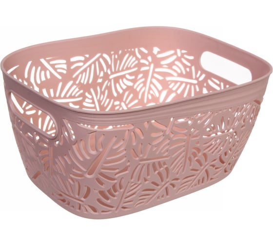 Изображение товара Корзина для хранения универсальная Селфи ФРАТОРИЯ, цвет розового бальзамина, 34,5*24,7*17см (лейбл) 836-427
