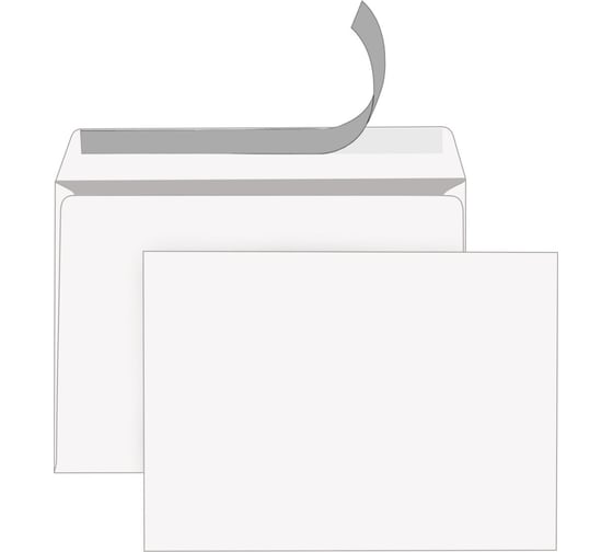 Изображение товара Конверты Staff С4 (229х324мм), отрывная лента, 80г/м2, КОМПЛЕКТ 250шт, внутренняя запечатка 118669