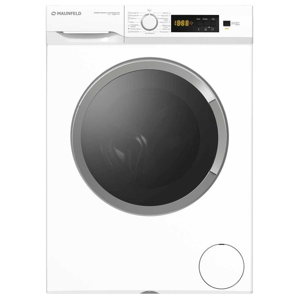 Изображение товара Стиральная машина MAUNFELD MFWM127WH100 с паром и инвертором 7 кг