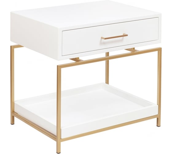 Изображение товара Прикроватная тумба GreenWeen KARIN, золотой/Snow White GW-NS-KARIN-G-MDF-SW