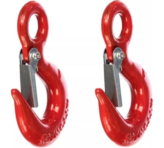 Изображение товара Комплект крюков чалочных с ушком КанТраст 15 т, 2 шт 2КЧ320150