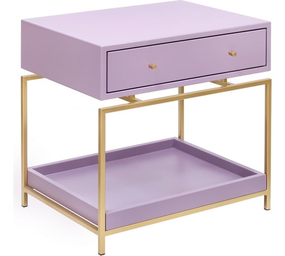 Изображение товара Прикроватная тумба GreenWeen KARIN, золотой/Dusty Purple GW-NS-KARIN-G-MDF-DP