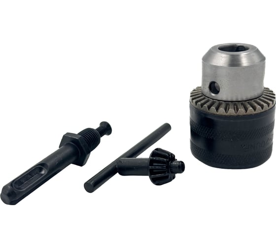 Изображение товара Патрон для дрели под ключ Skole (PT1) в комплекте с хвостовиком 3РС 1/2", 13мм PT1-313