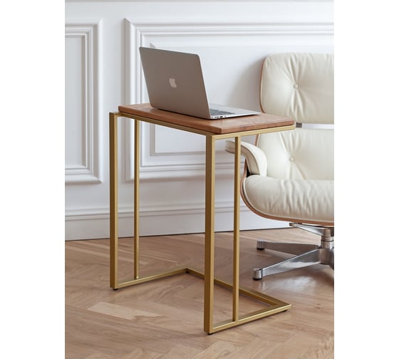 Изображение товара Приставной кофейный столик GreenWeen золотой, 550x365x670 GW-CT550G-W