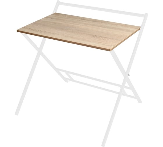 Изображение товара Складной компьютерный стол GreenWeen 800 мм, белый/дуб бардолино GW-PCT800W