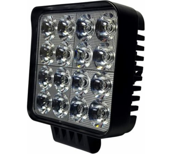 Изображение товара Рабочий свет ZOOML, 12–60 В, 48 Вт, 6000 К, Standard, 5054SMD/16, направленный, 110x110x50 мм WL-334051H