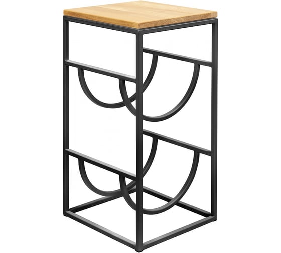 Изображение товара Подставка для 2 бутылок GreenWeen со столиком для кулера, из дерева, черная GW-2BCOOLER-W-B