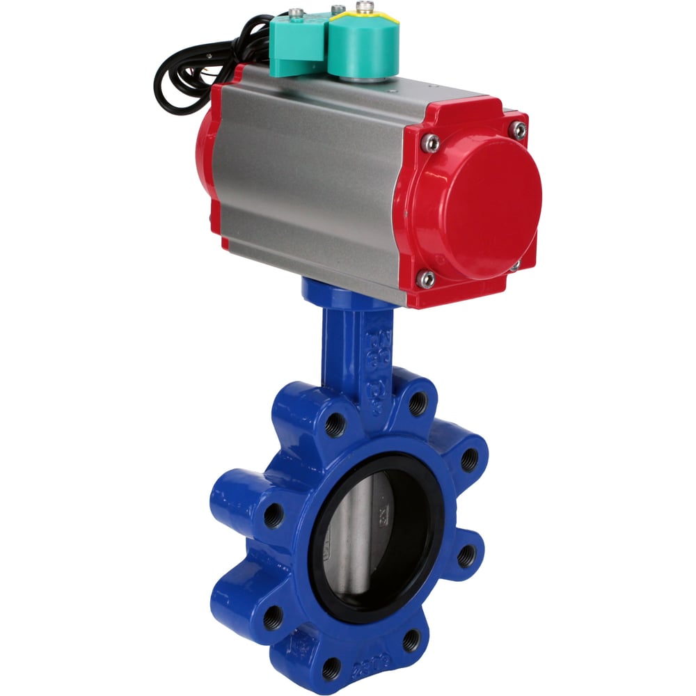 Изображение товара Затвор дисковый DN.ru QT450-304-EPDM Ду150 Ру16 LUG с пневмоприводом DA-105